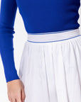 Raya Skirt (White/Blue) - Skirt - Yakira Bella