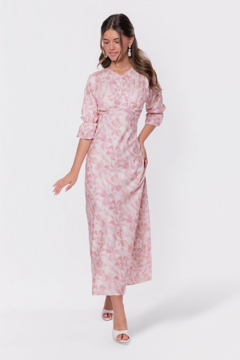 Rebecca Dress (Pink Pattern) - Dress - Yakira Bella
