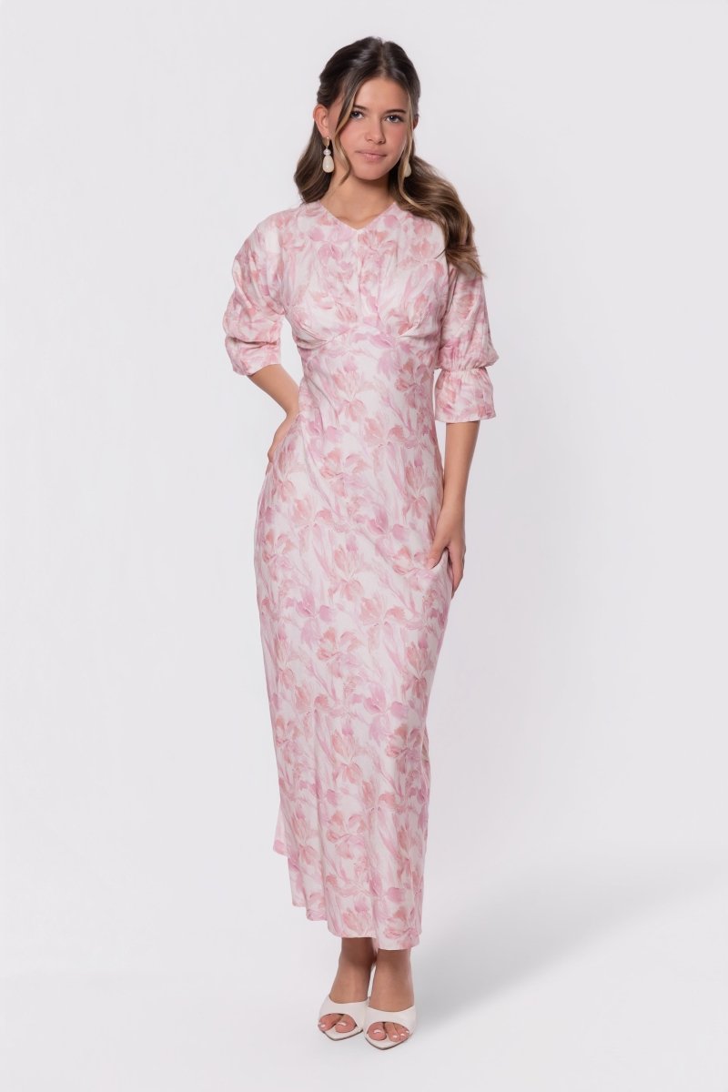 Rebecca Dress (Pink Pattern) - Dress - Yakira Bella