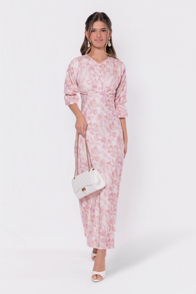 Rebecca Dress (Pink Pattern) - Dress - Yakira Bella
