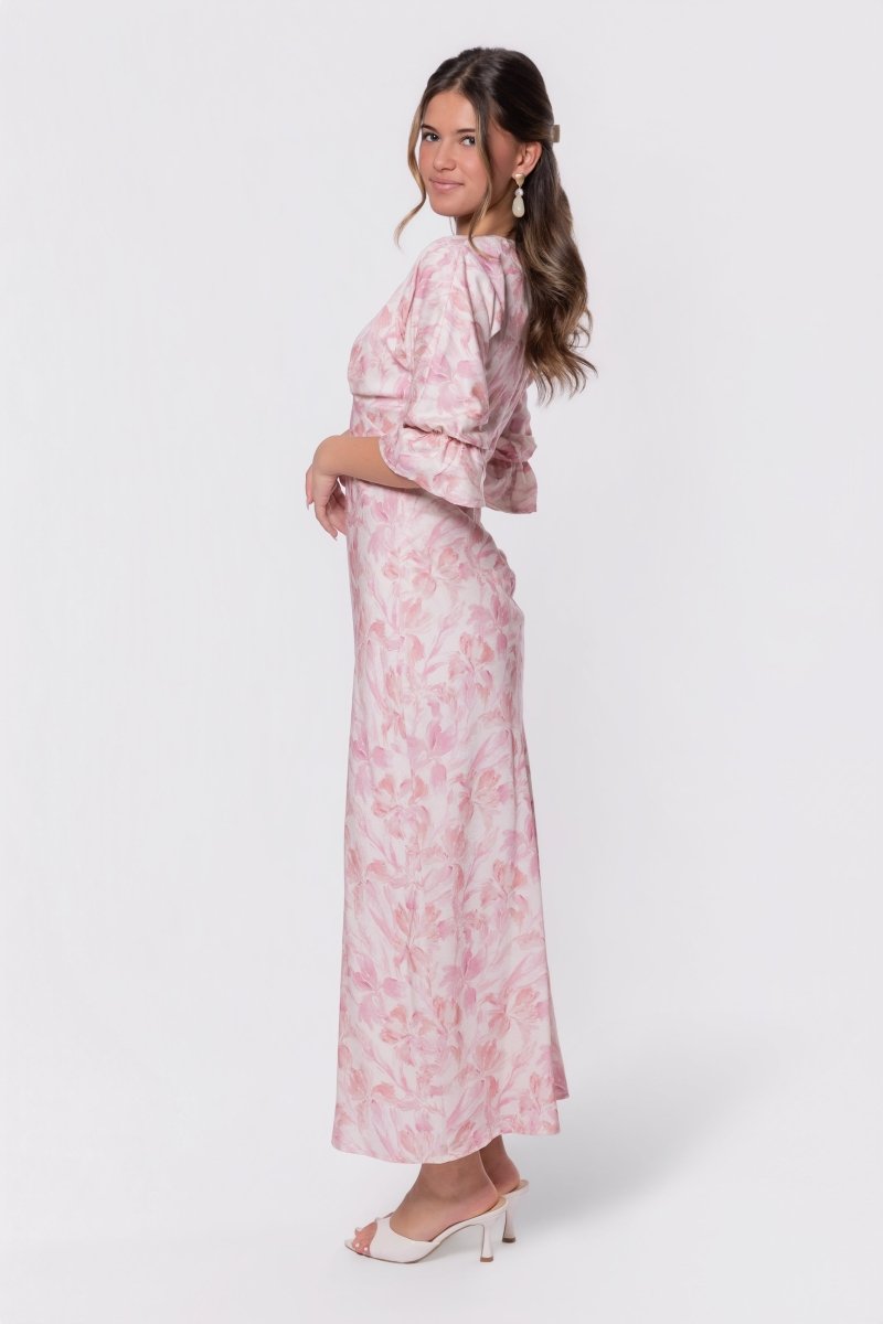Rebecca Dress (Pink Pattern) - Dress - Yakira Bella