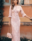 Rebecca Dress (Pink Pattern) - Dress - Yakira Bella