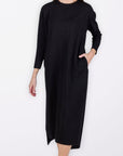 REESE DRESS LONG SLEEVE (BLACK) - Dress - Yakira Bella