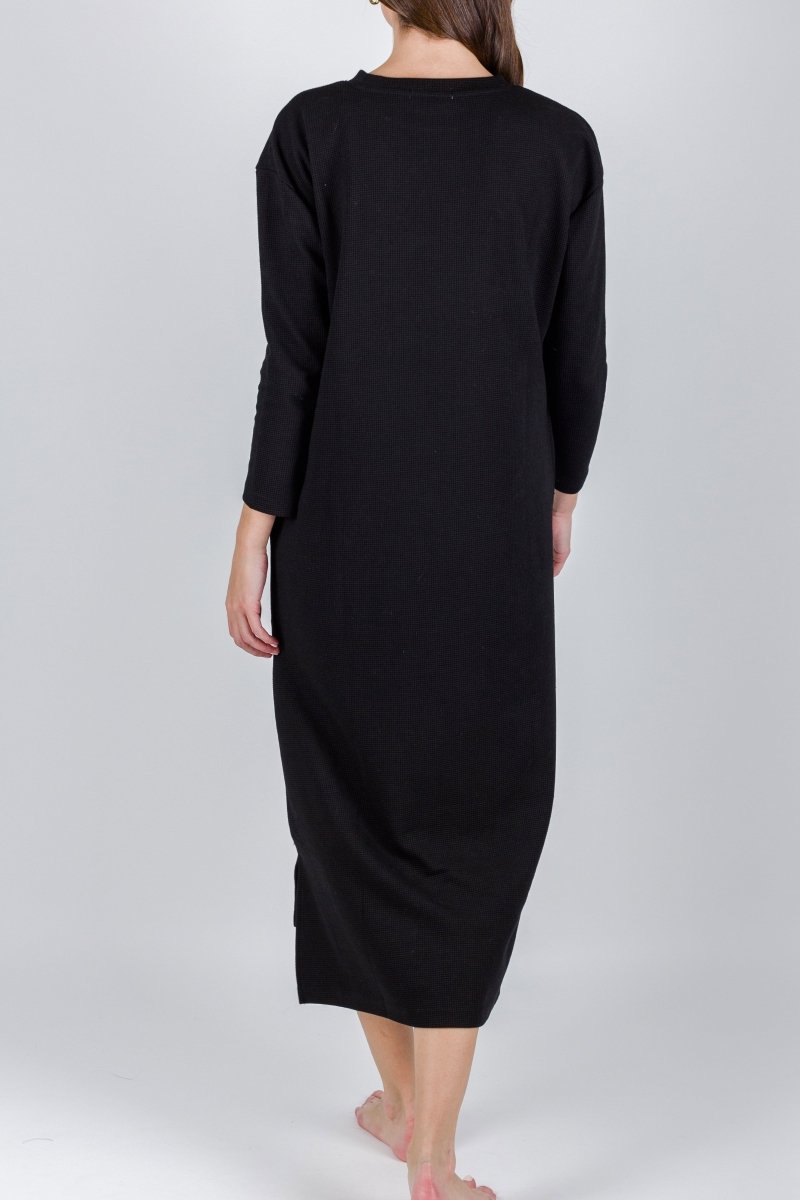 REESE DRESS LONG SLEEVE (BLACK) - Dress - Yakira Bella