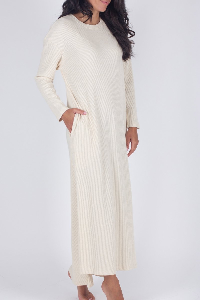 REESE DRESS LONG SLEEVE (IVORY) - Dress - Yakira Bella