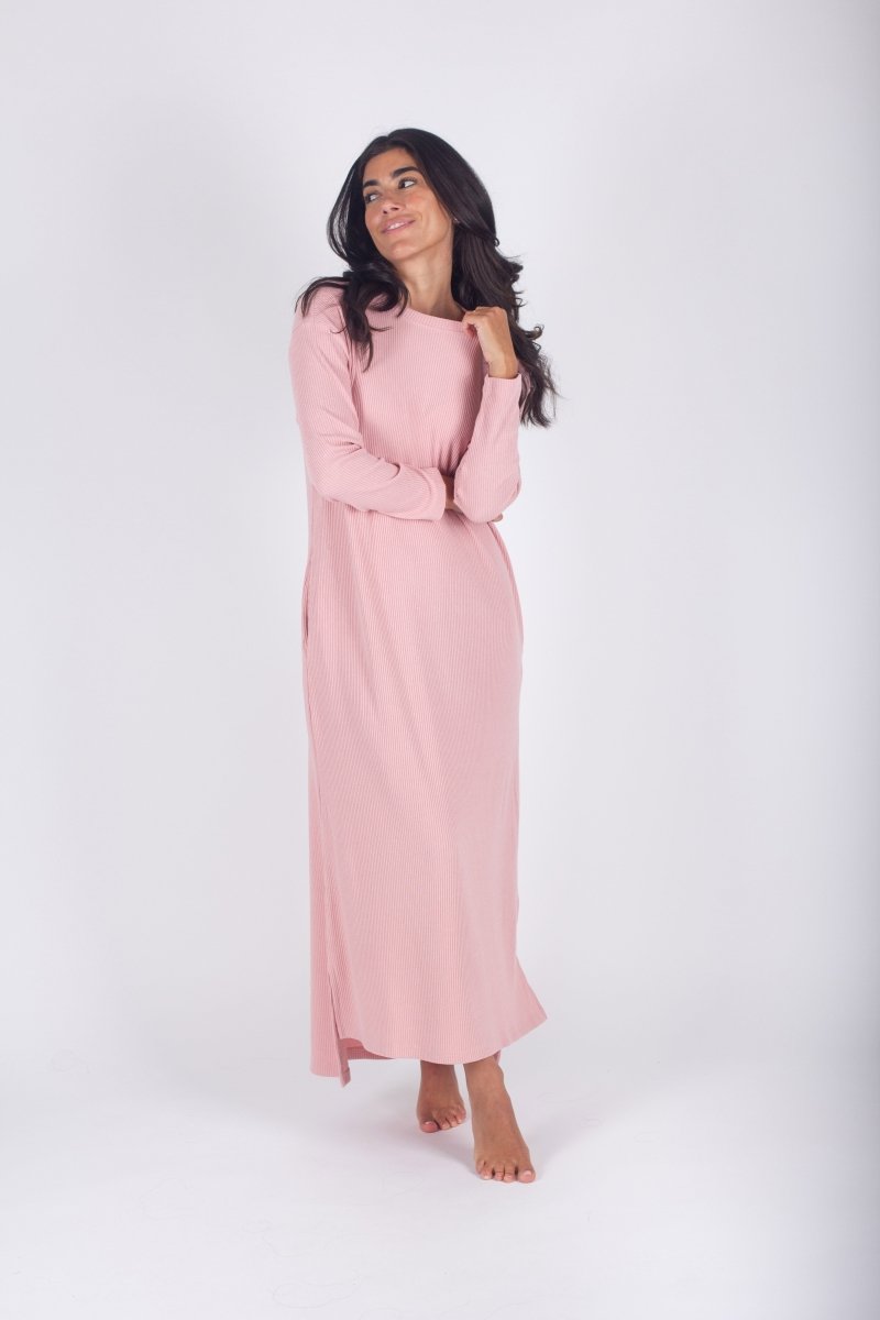 REESE DRESS LONG SLEEVE (PINK) - Dress - Yakira Bella