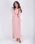 REESE DRESS LONG SLEEVE (PINK) - Dress - Yakira Bella