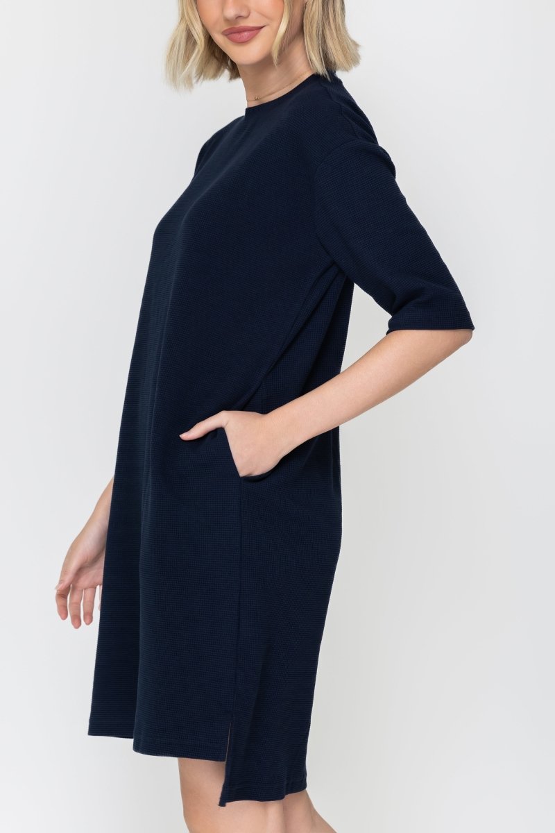 REESE DRESS (NAVY) 37" - Dress - Yakira Bella