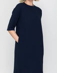 REESE DRESS (NAVY) 37" - Dress - Yakira Bella