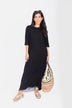 Reese Dress Short Sleeve 51" (Black)