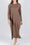 REESE DRESS WAFFLE Long Sleeve (BROWN) - Dress - Yakira Bella