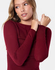 Regina Dress (Burgundy) - Dress - Yakira Bella