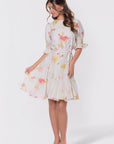 Reina Dress (White Flower) - Dress - Yakira Bella