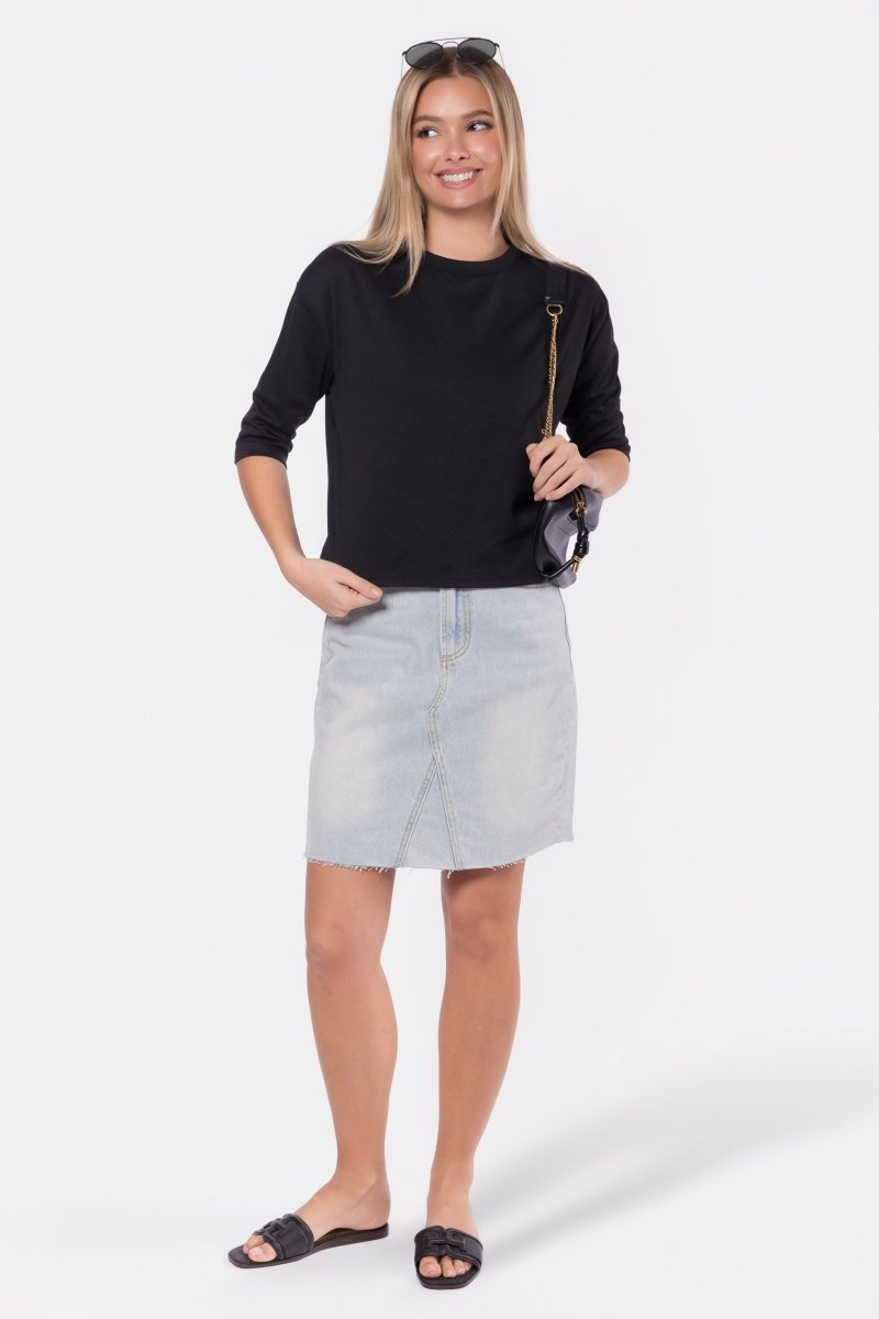 Remi Tee Plain (Black) - Top - Yakira Bella