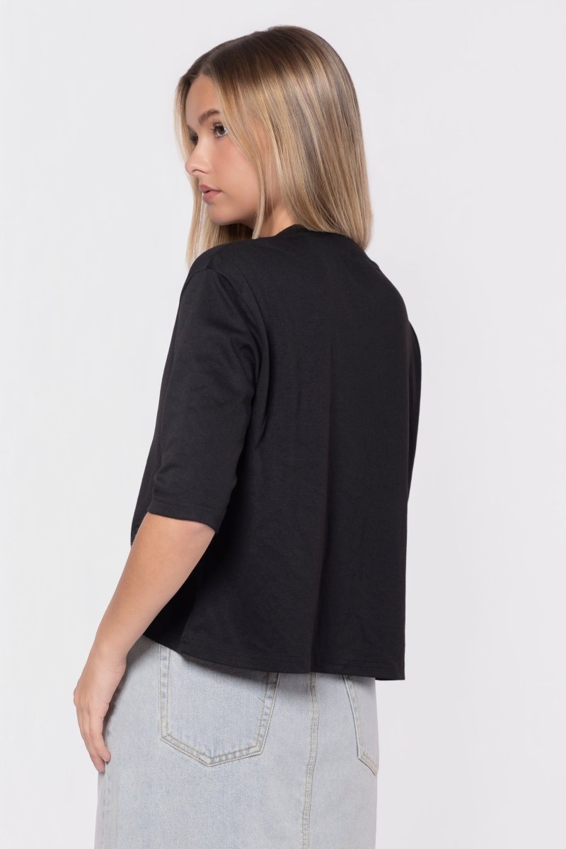 Remi Tee Plain (Black) - Top - Yakira Bella