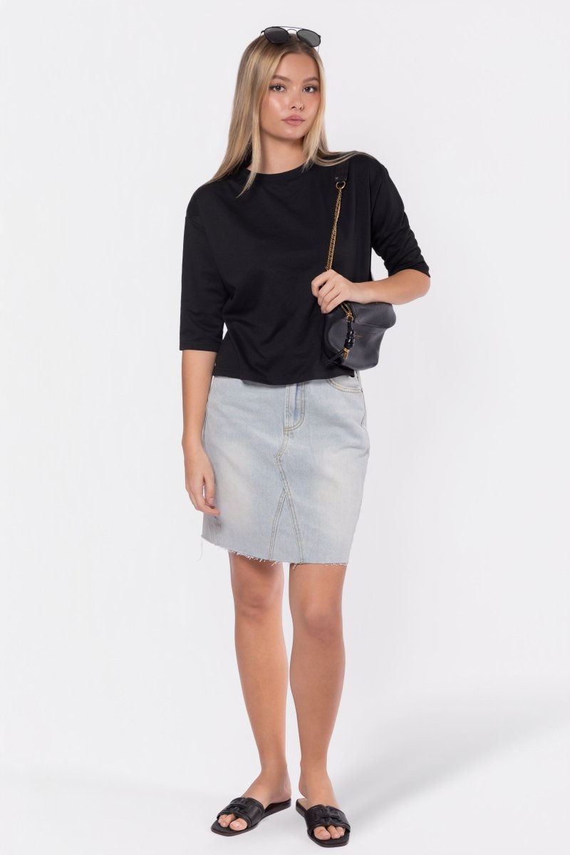 Remi Tee Plain (Black) - Top - Yakira Bella