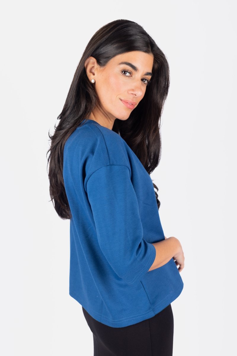 REMI TEE PLAIN (BLUE) - Top - Yakira Bella