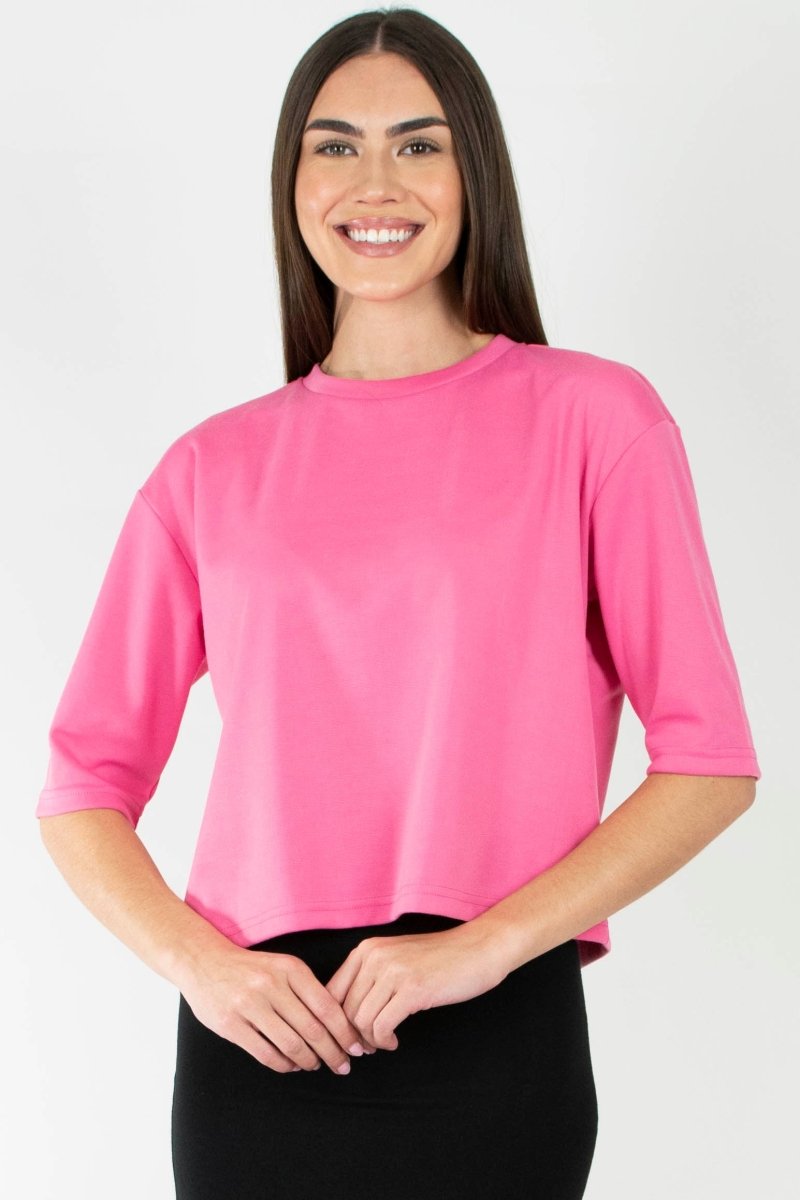 REMI TEE PLAIN (PINK) - Top - Yakira Bella