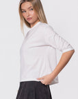 Remi Tee Plain (Powder White) - Top - Yakira Bella
