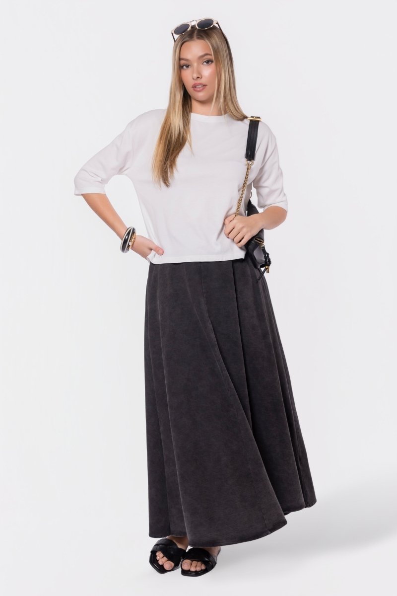 Remi Tee Plain (Powder White) - Top - Yakira Bella