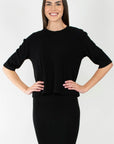 REMI TEE RIBBED (BLACK) - Top - Yakira Bella