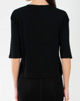 REMI TEE RIBBED (BLACK) - Top - Yakira Bella