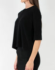 REMI TEE RIBBED (BLACK) - Top - Yakira Bella