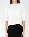 REMI TEE RIBBED (OFF WHITE) - Top - Yakira Bella