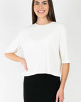 REMI TEE RIBBED (OFF WHITE) - Top - Yakira Bella