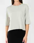 REMI TEE RIBBED (STONE) - Top - Yakira Bella