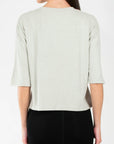 REMI TEE RIBBED (STONE) - Top - Yakira Bella