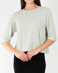 REMI TEE RIBBED (STONE) - Top - Yakira Bella