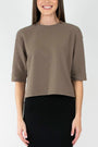 REMI TEE WAFFLE KNIT (BROWN) - Top - Yakira Bella