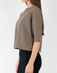 REMI TEE WAFFLE KNIT (BROWN) - Top - Yakira Bella