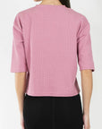 REMI TEE WAFFLE KNIT (PINK BLUSH) - Top - Yakira Bella