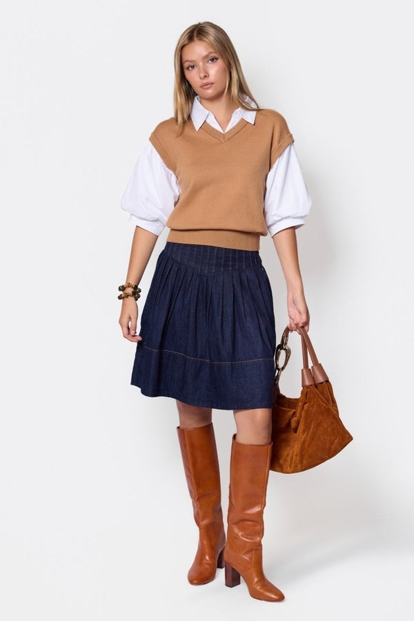 Renata Skirt (Dark Blue) - Skirt - Yakira Bella