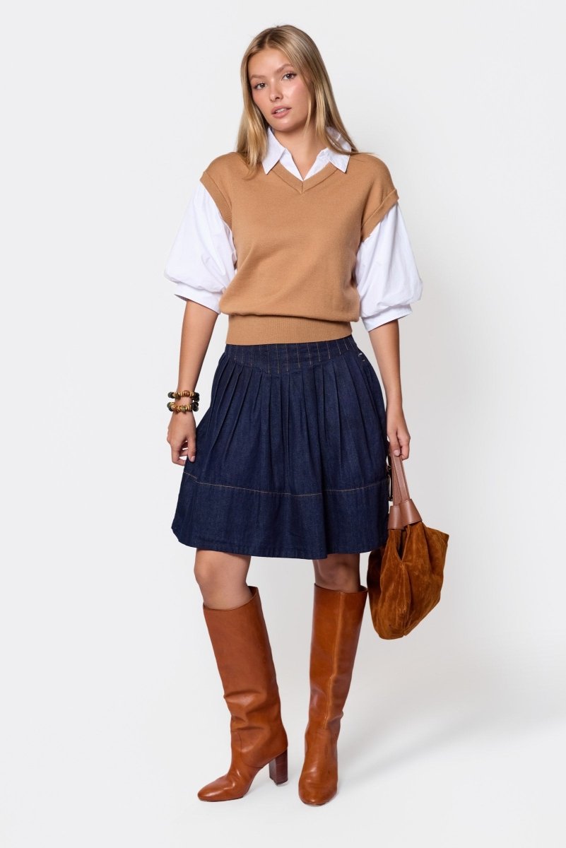 Renata Skirt (Dark Blue) - Skirt - Yakira Bella
