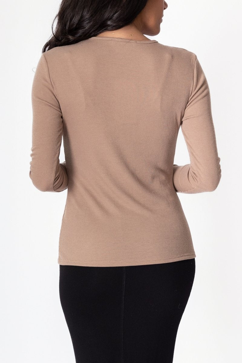 RENEE TEE (LIGHT CAMEL) - Top - Yakira Bella