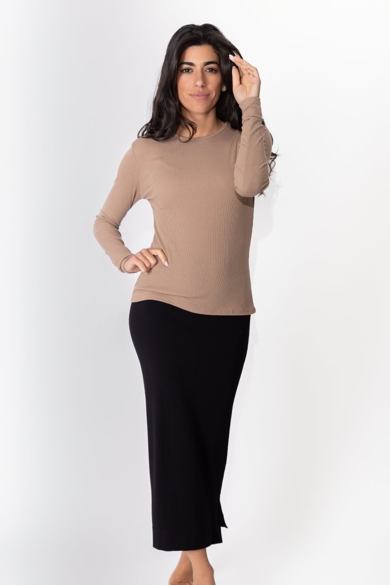 RENEE TEE (LIGHT CAMEL) - Top - Yakira Bella