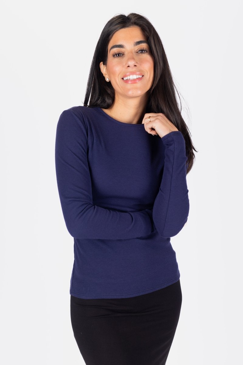 RENEE TEE (NAVY) - Top - Yakira Bella