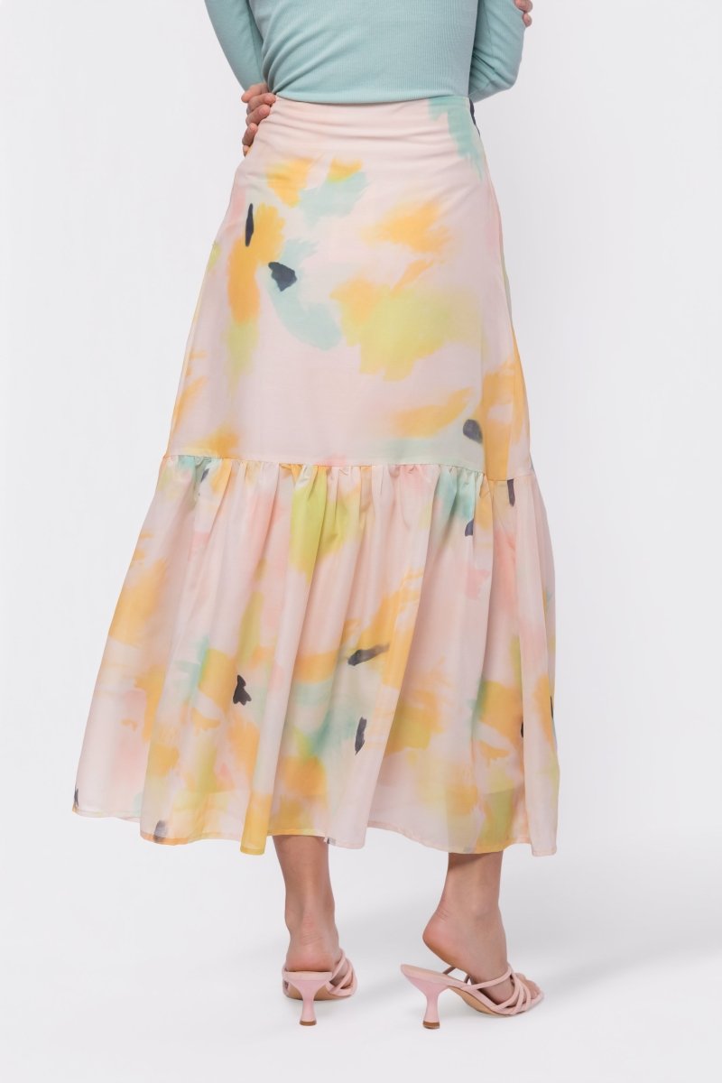 Rina Skirt (Peach Green) - Skirt - Yakira Bella