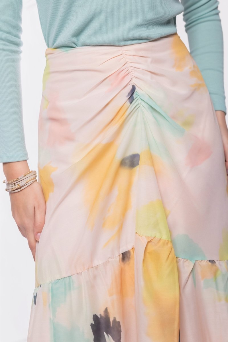 Rina Skirt (Peach Green) - Skirt - Yakira Bella