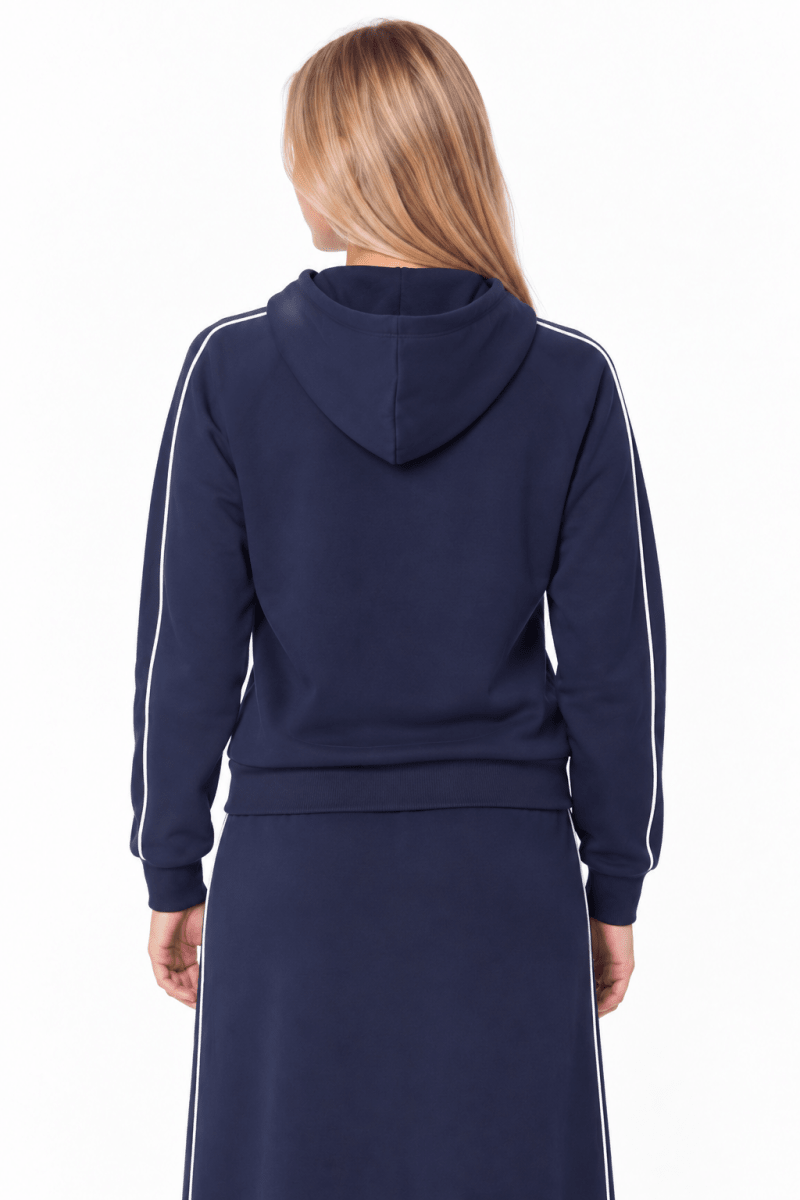 Rio Full-Zip Hoodie (Navy) - Top - Yakira Bella