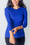 ROMI TEE 3/4 SLEEVE (BLUE) - Top - Yakira Bella