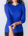 ROMI TEE 3/4 SLEEVE (BLUE) - Top - Yakira Bella