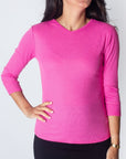 ROMI TEE 3/4 SLEEVE (PINK) - Top - Yakira Bella