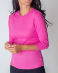 ROMI TEE 3/4 SLEEVE (PINK) - Top - Yakira Bella