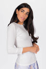 ROMI TEE 3/4 SLEEVE (WHITE) - Top - Yakira Bella
