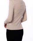 ROMI TOP LONG SLEEVE (BEIGE) - Top - Yakira Bella