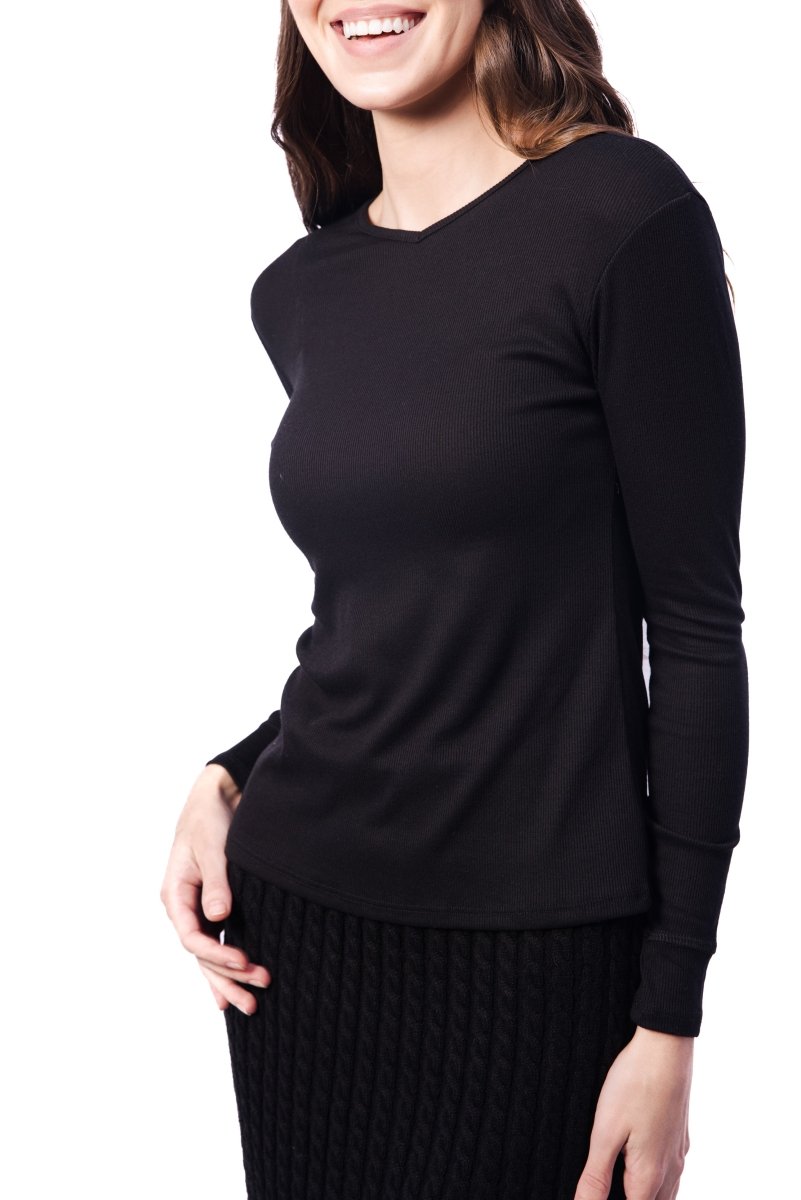 ROMI TOP LONG SLEEVE (BLACK) - Top - Yakira Bella